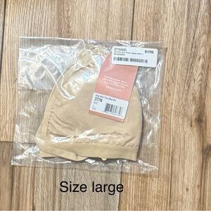 Capezio deep neck clear back in nude